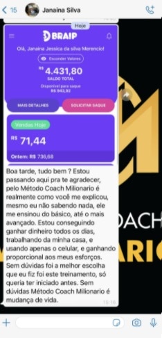 Método Coach Milionário depoimento